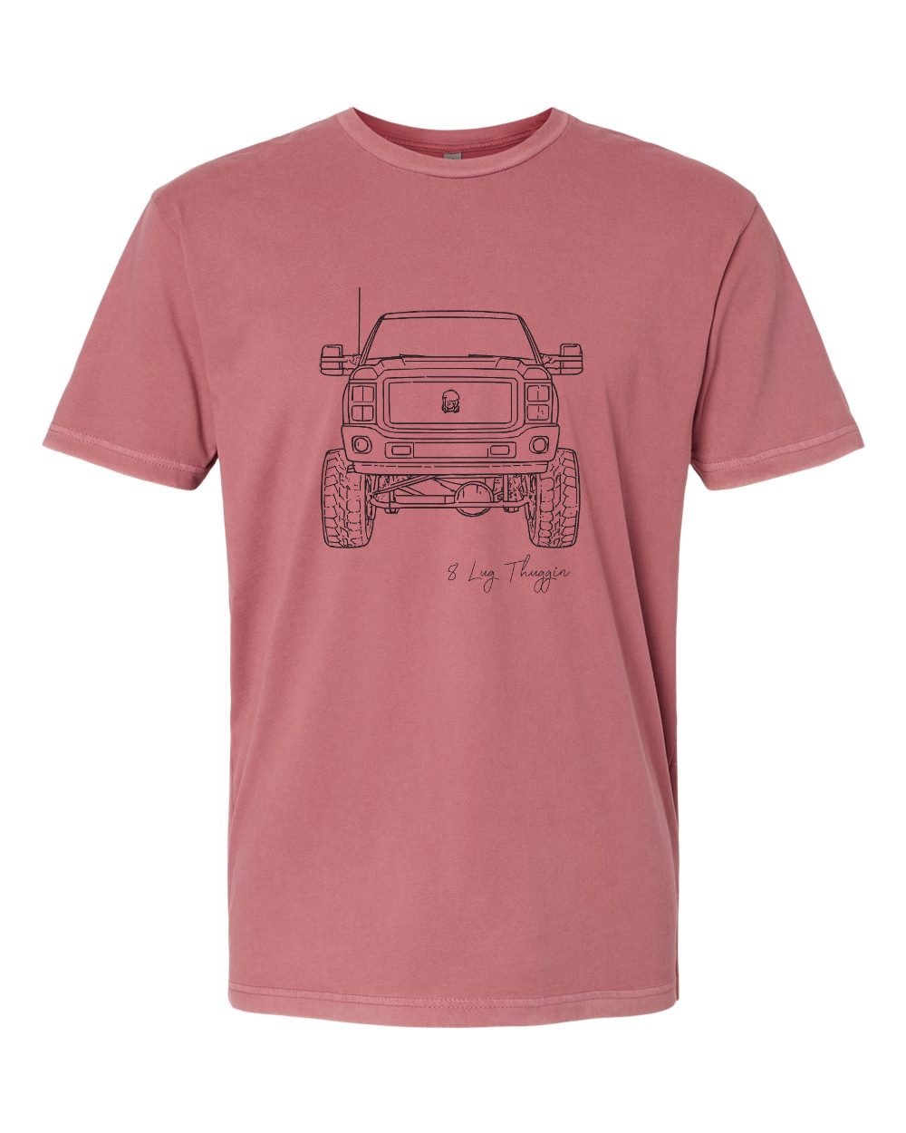 Truck Outline Soft Cotton Short Sleeve T-Shirt