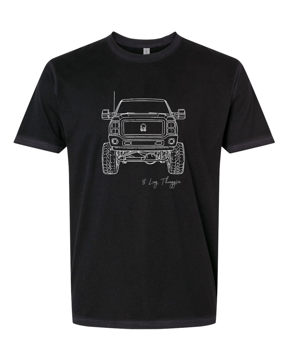 Truck Outline Soft Cotton Short Sleeve T-Shirt