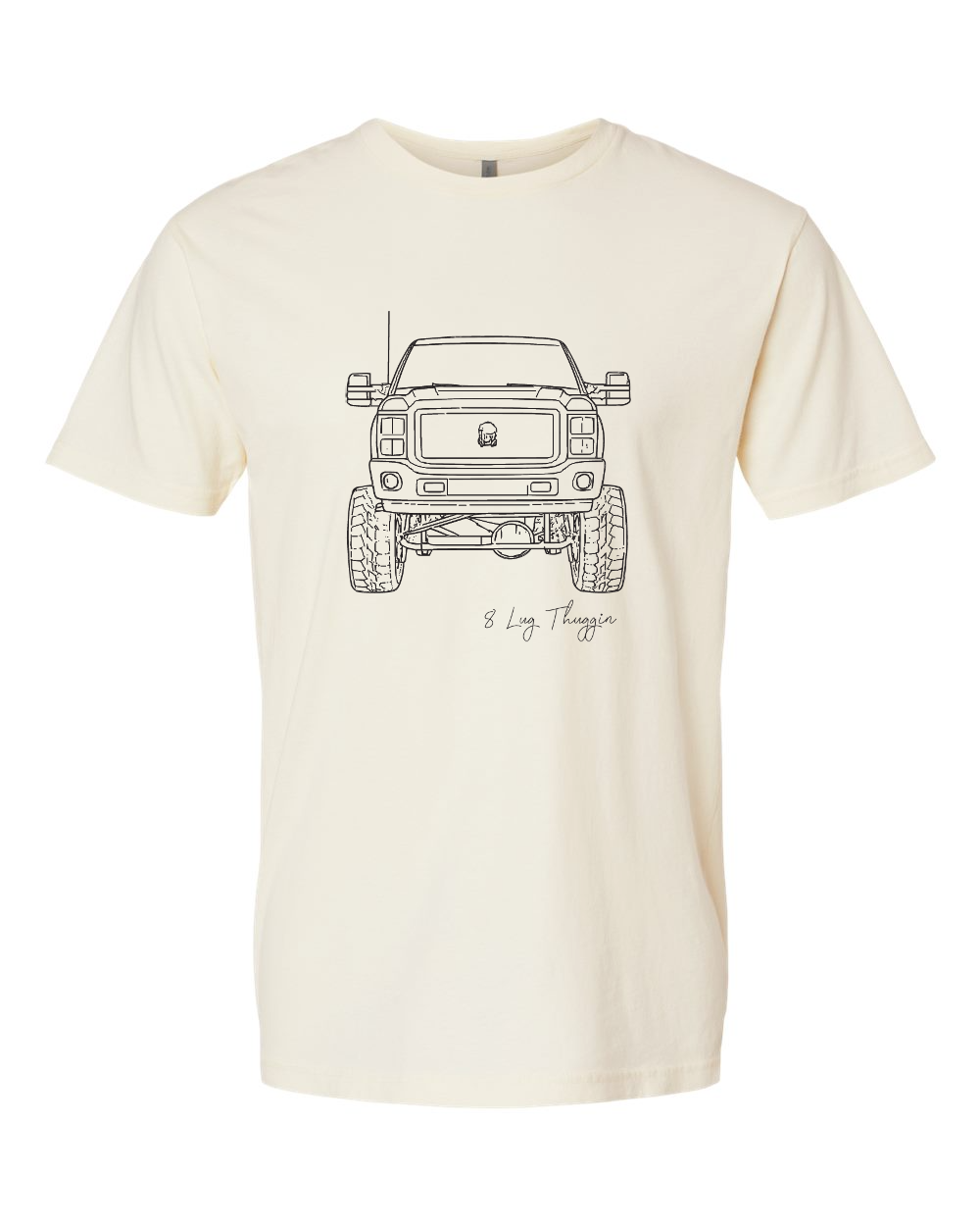Truck Outline Soft Cotton Short Sleeve T-Shirt