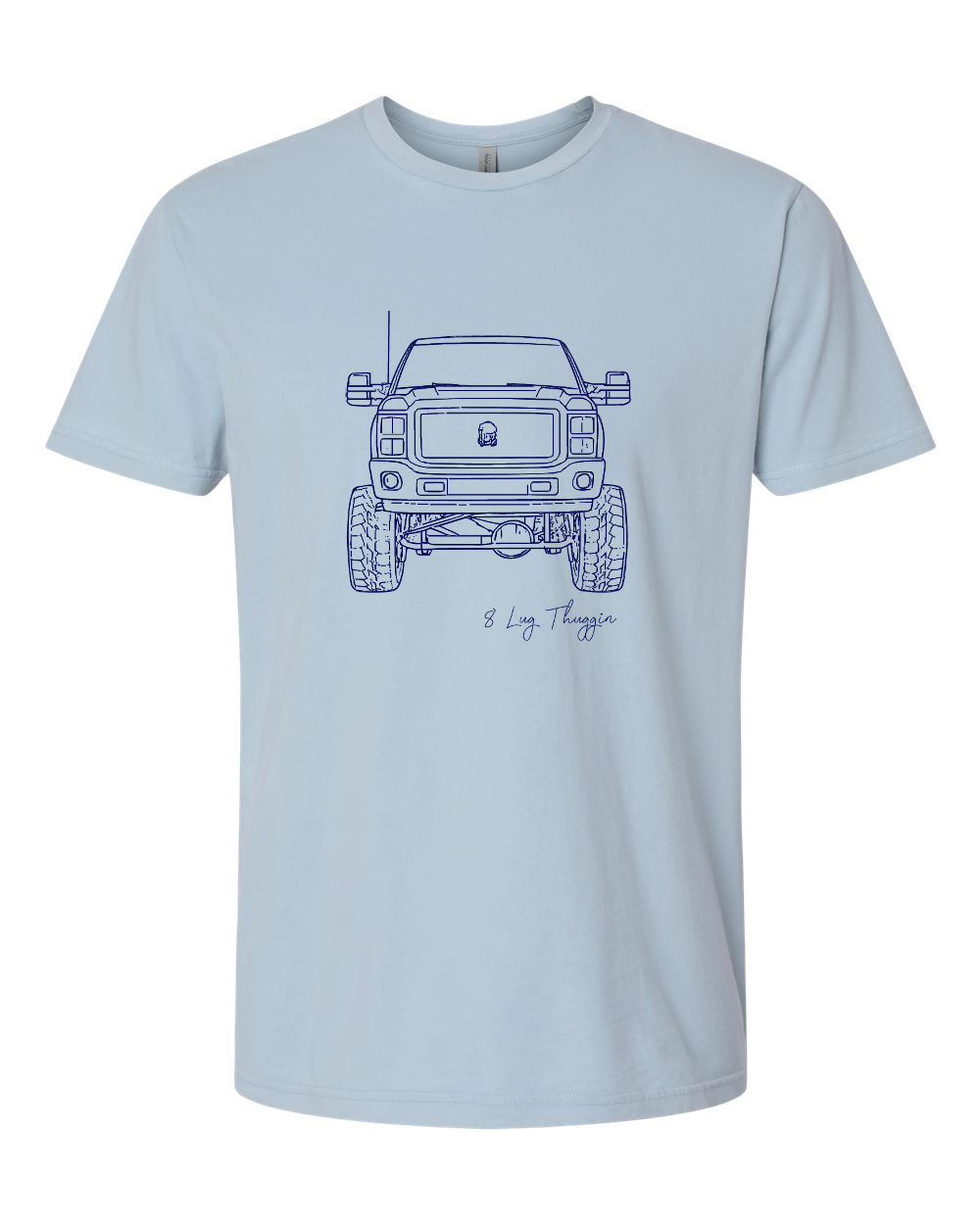 Truck Outline Soft Cotton Short Sleeve T-Shirt