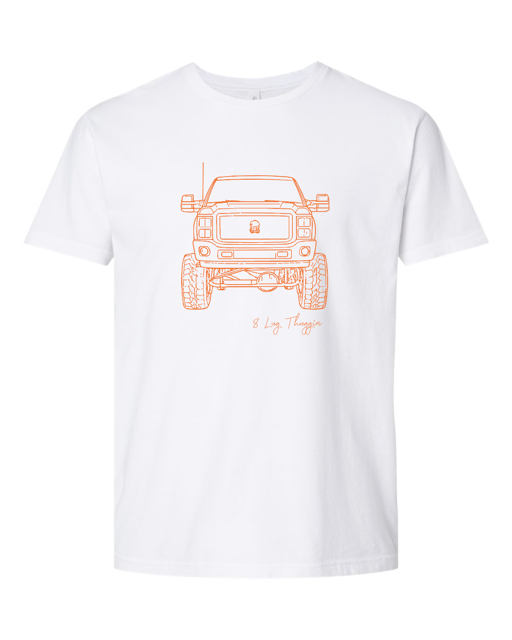 Truck Outline Soft Cotton Short Sleeve T-Shirt