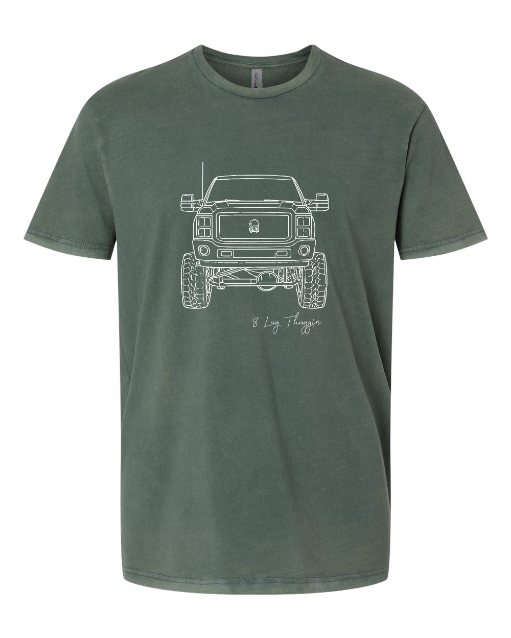 Truck Outline Soft Cotton Short Sleeve T-Shirt