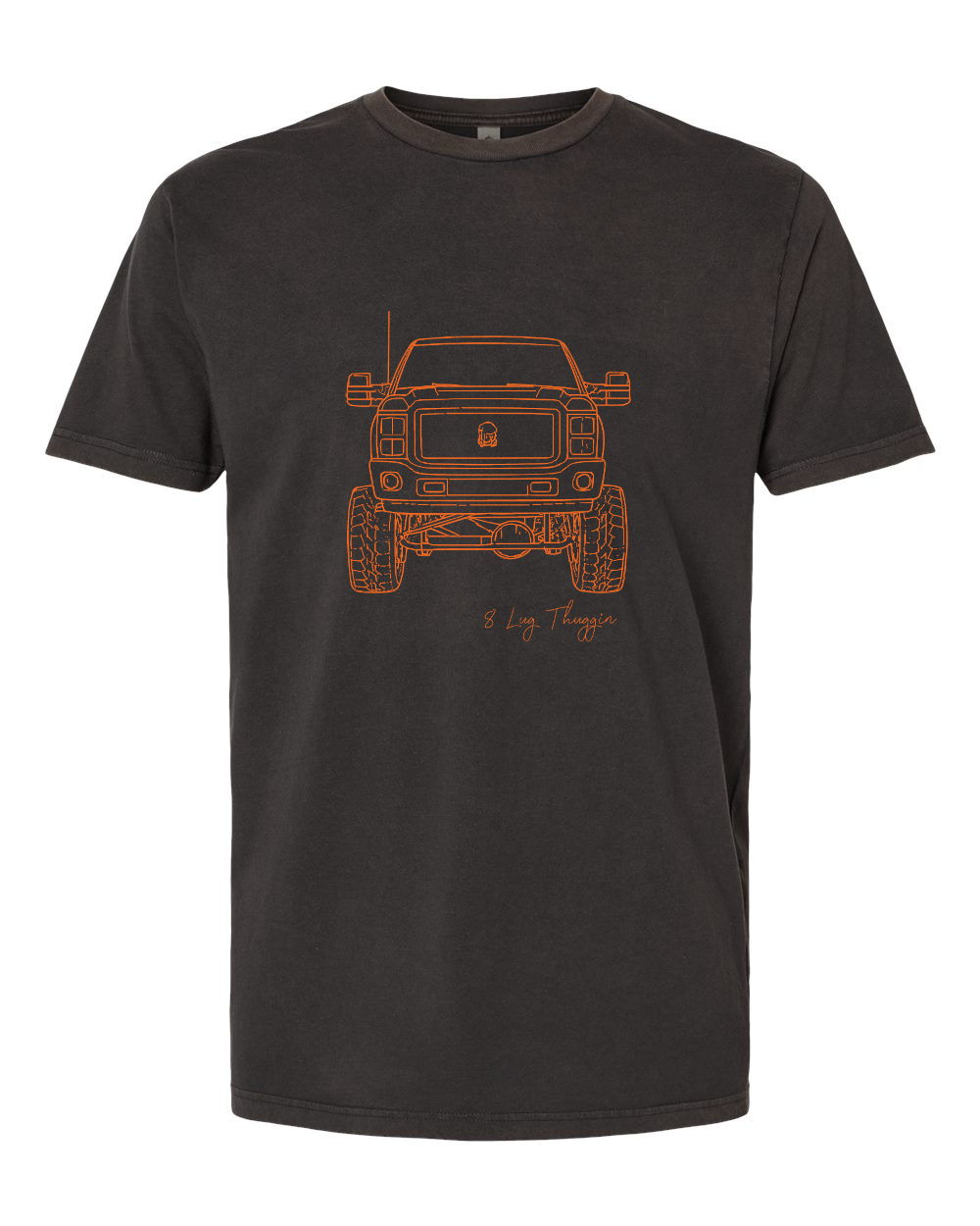 Truck Outline Soft Cotton Short Sleeve T-Shirt